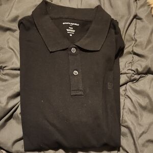 Banana Republic Black Polo Shirt Classic Design